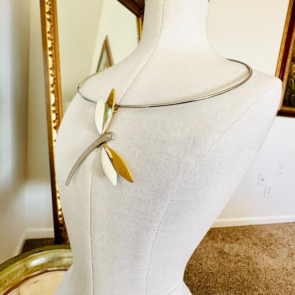 Large Dragonfly Statement Necklace - image 2